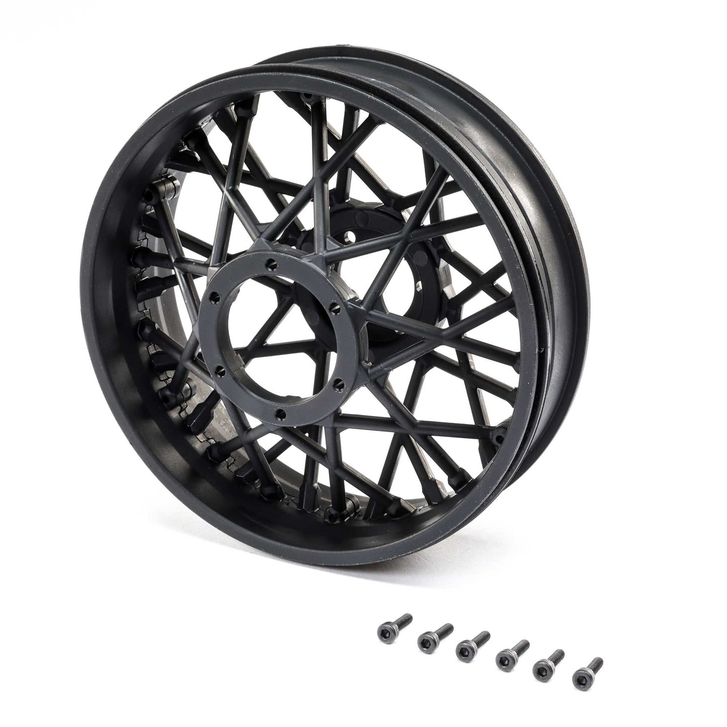 Losi Rear Wheel Set, Black: Promoto-MX LOS46001