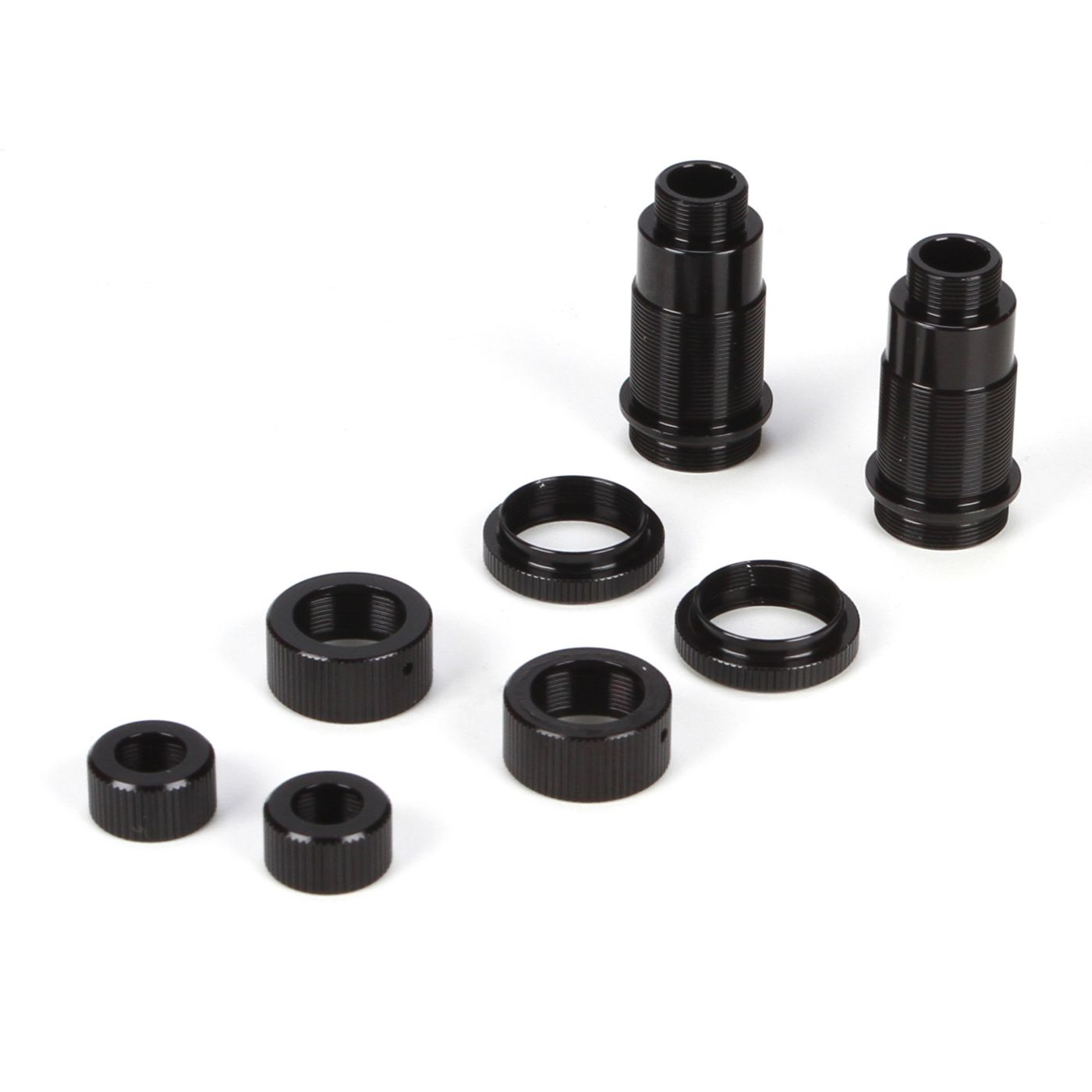 Losi Rear Shock Body Set, Al, Black: Mini 8ight,DB LOSB1912