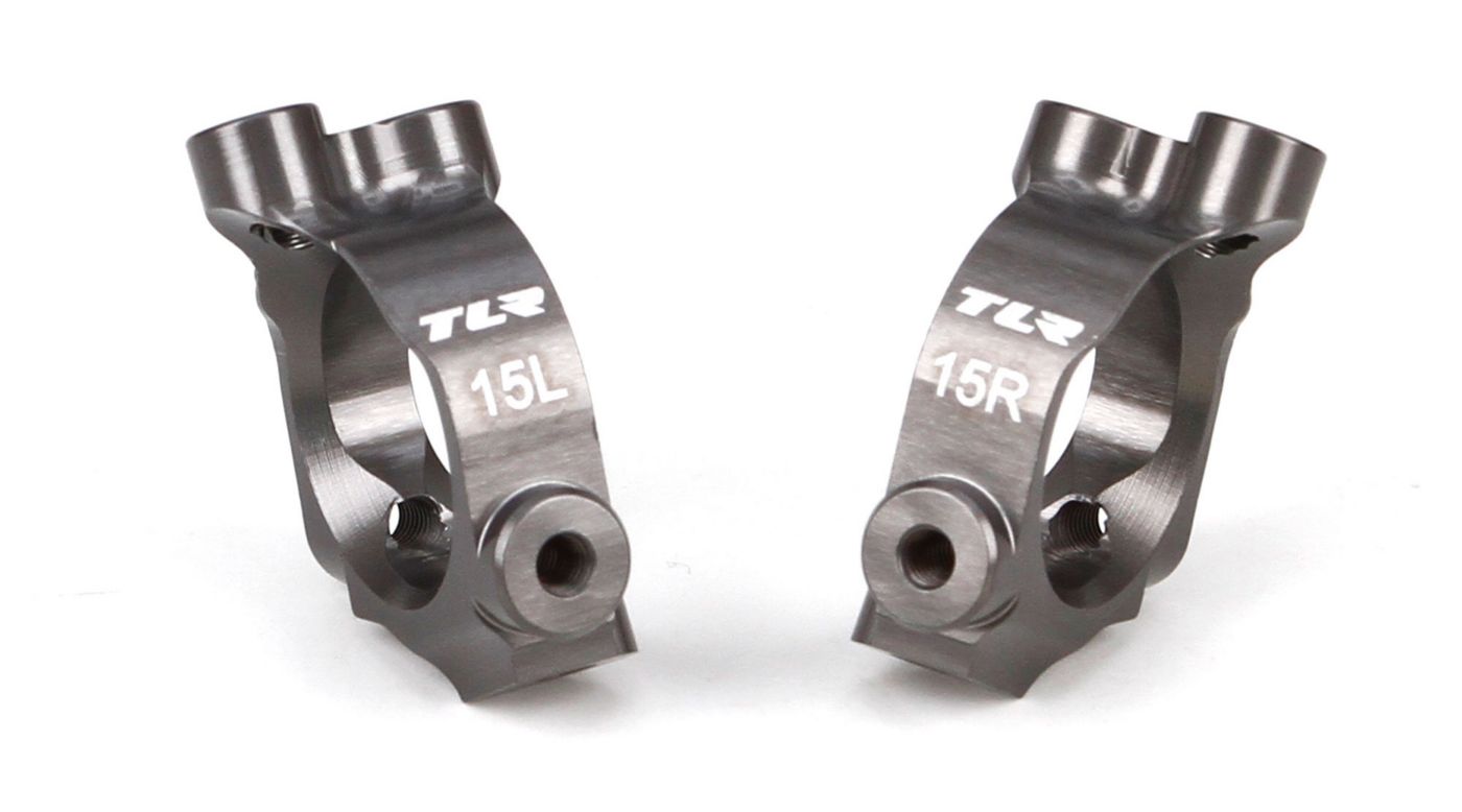 TLR Castor Block Set, 15 degrees, Aluminum: 22-4 TLR234026