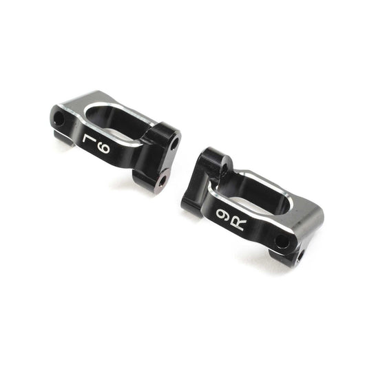 TLR Caster Block Set, 9 deg, Aluminum: 22X-4 TLR234119