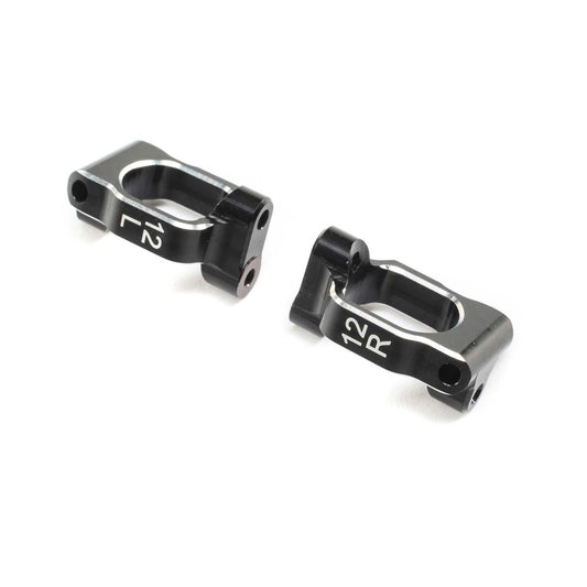 TLR Caster Block Set, 12 deg, Aluminum: 22X-4 TLR234120