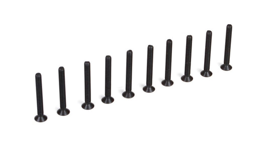 TLR Flat Head Screws, M3 x 25mm (10) TLR235004