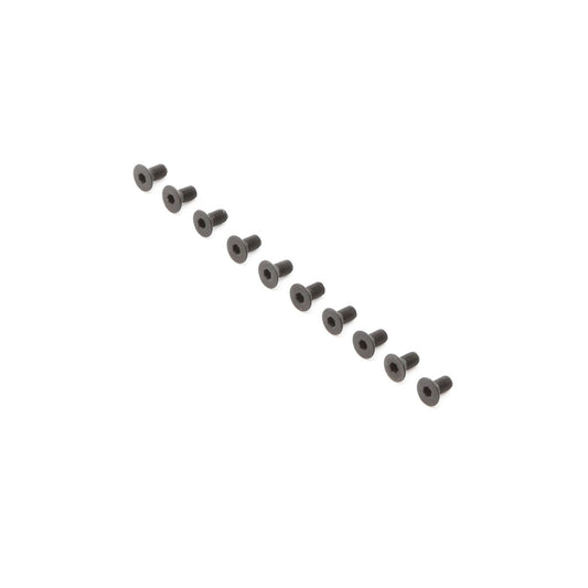 TLR Flat Head Screws, M3 x 6mm (10) TLR235008