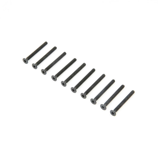 TLR Flat Head Screws, M3 x 30mm (10) TLR235009
