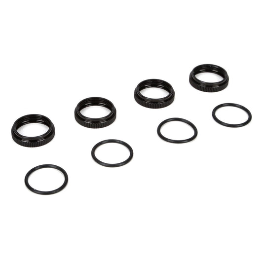 TLR 16mm Shock Nuts & O-rings: 8B 3.0 TLR243005