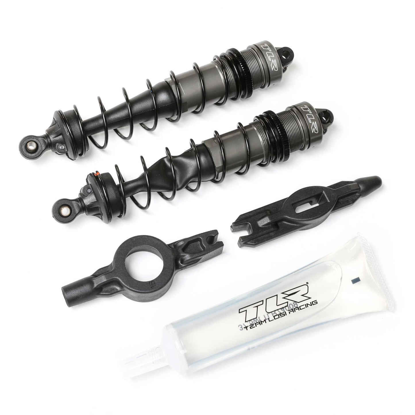 TLR Rear Shock Set, 123mm, Assembled (2): 8X TLR243049