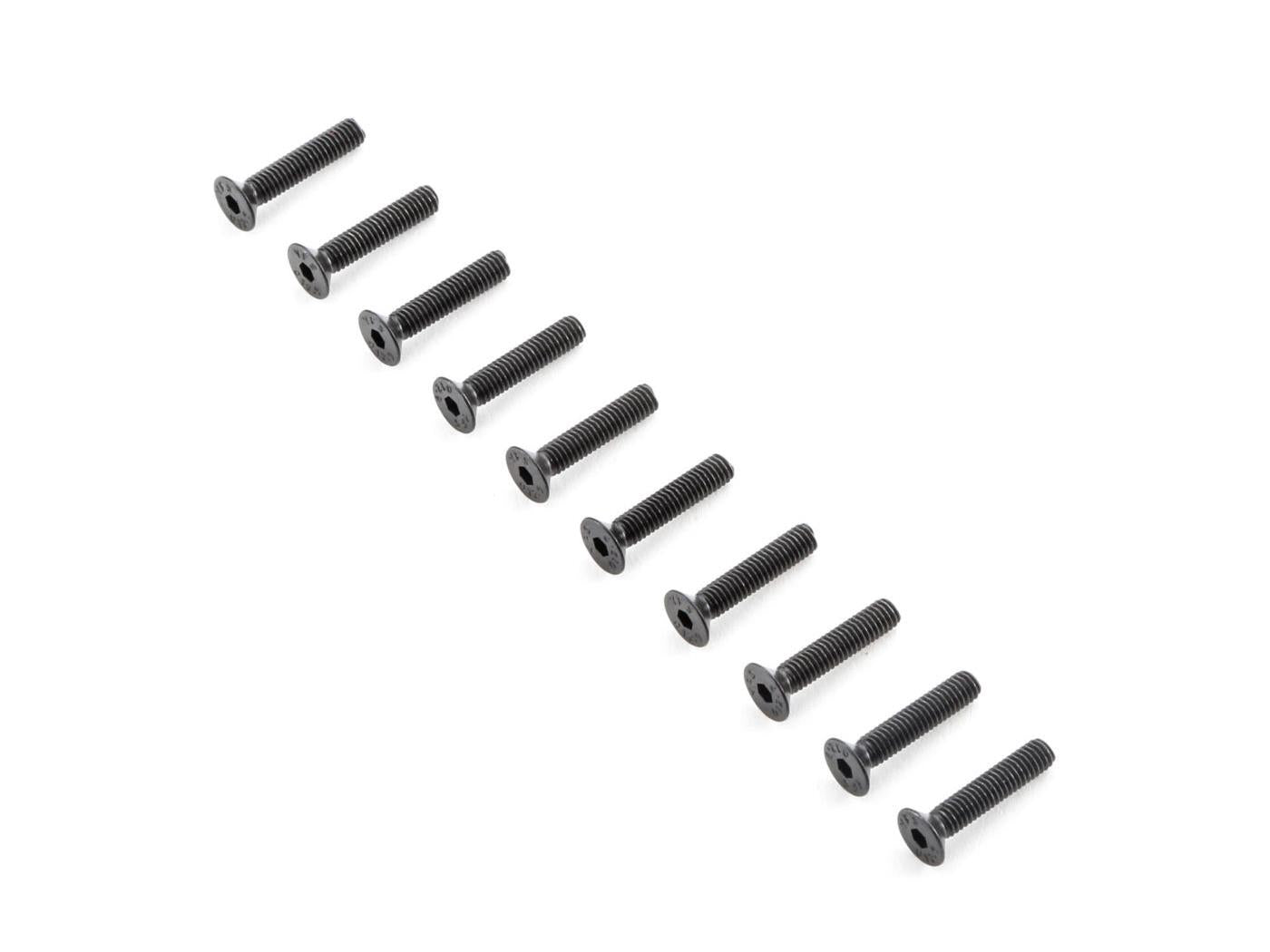 TLR Flat Head Screws, M4x20mm (10) TLR255014