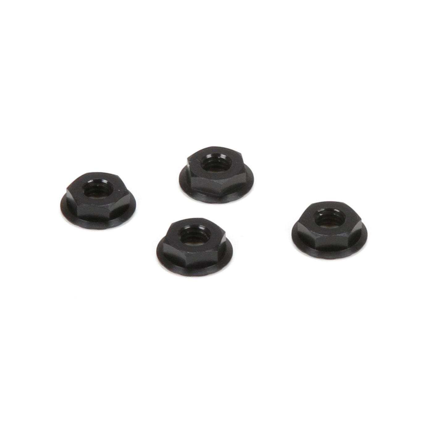 TLR M4 Aluminum Serrated Nuts, Low Profile, Black (4) TLR336003