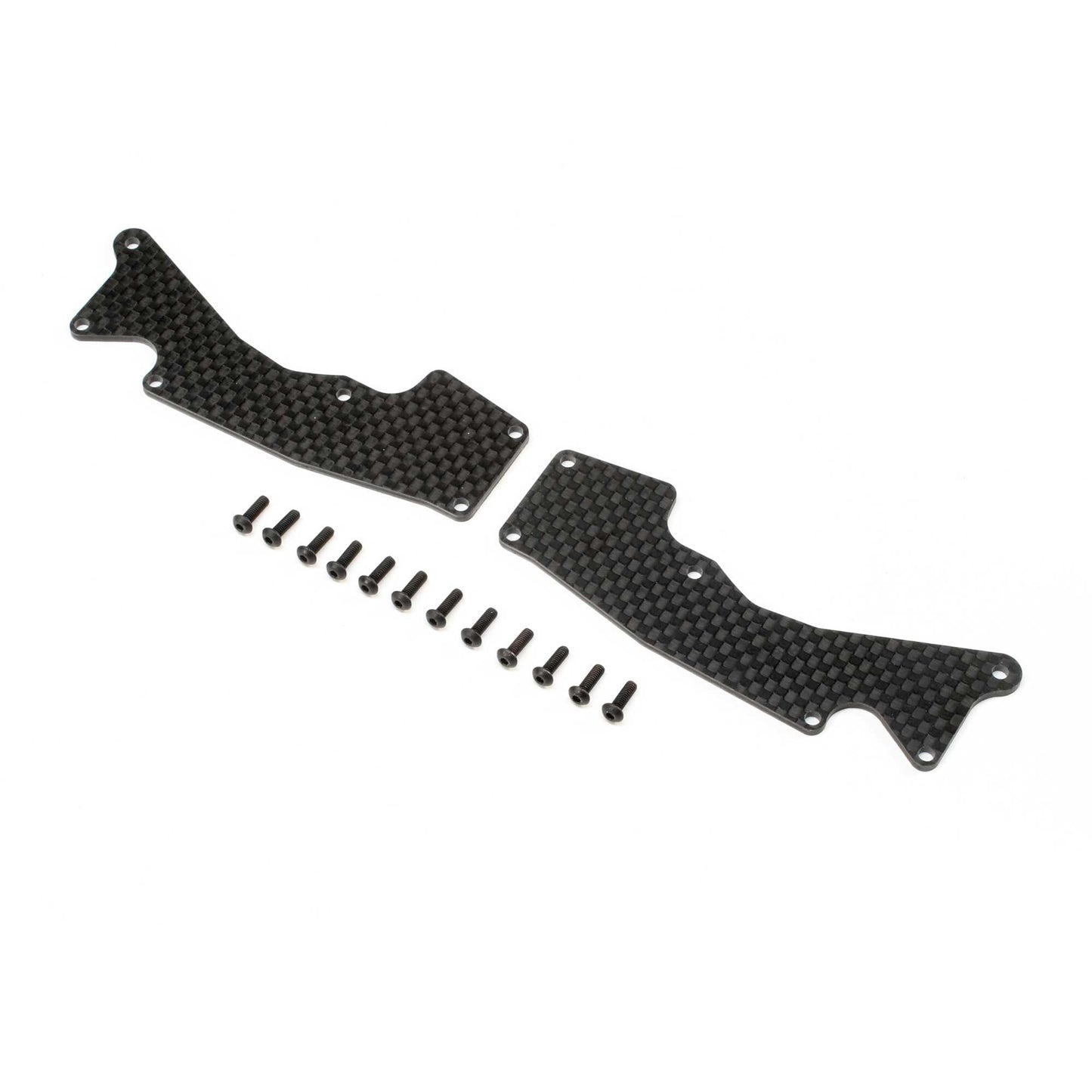 TLR Front Arm Inserts, Carbon: 8XT TLR344047