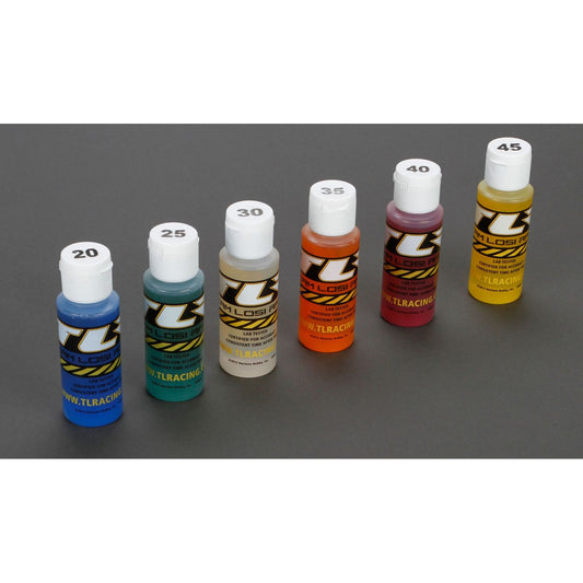 TLR Shock Oil 6Pk, 20,25,30,35,40,45, 2oz TLR74020