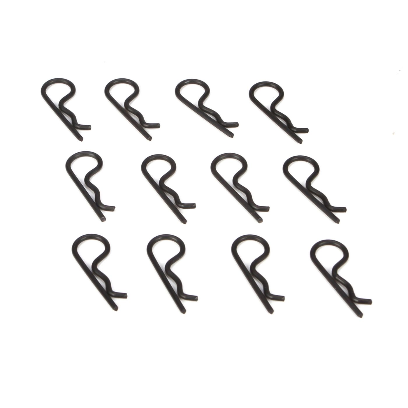 TLR Body Clips, Black (12): 22 TLR8202