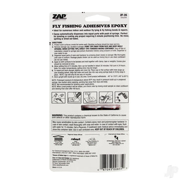 Zap Fly Fishing Adhesives Quick Set Epoxy (0.5oz, 14.1g) ZF-35