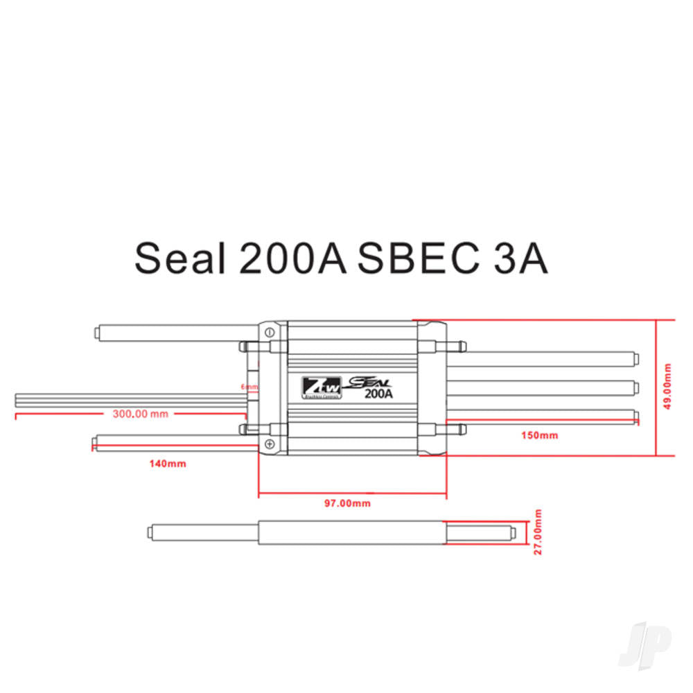 ZTW Seal 200A SBEC 8A 8S ESC 6200300