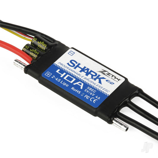 ZTW Shark 40A SBEC ESC G2 (2-4 Cells) (Water-cooled) 9040211