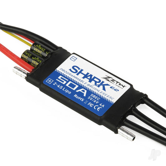 ZTW Shark 50A SBEC ESC G2 (2-4 Cells) (Water-cooled) 9050211