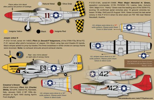 Zotz ZTZ32038 1:32 North-American P-51D Mustangs