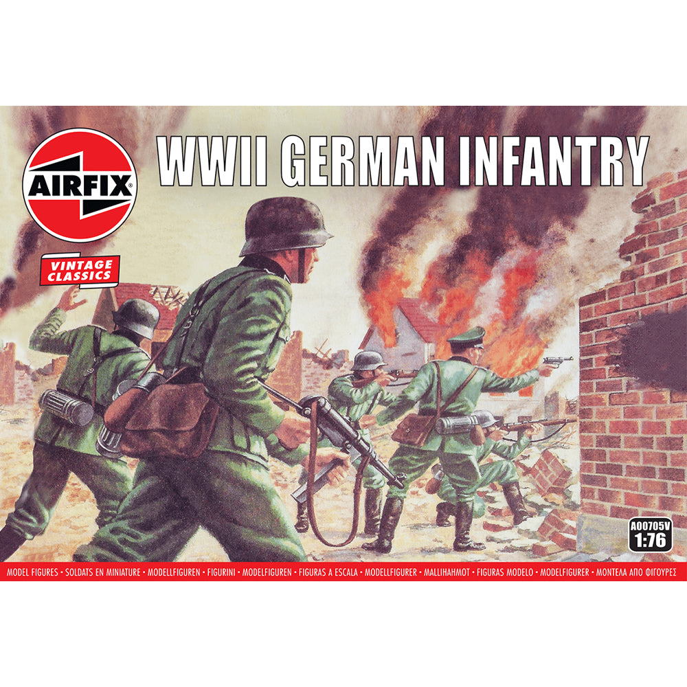 AIRFIX A00705V WWII German Infantry 1:76 Figures Model Kit