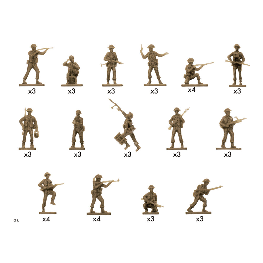 AIRFIX A00763V WWII British Infantry 1:76 Figures Model Kit