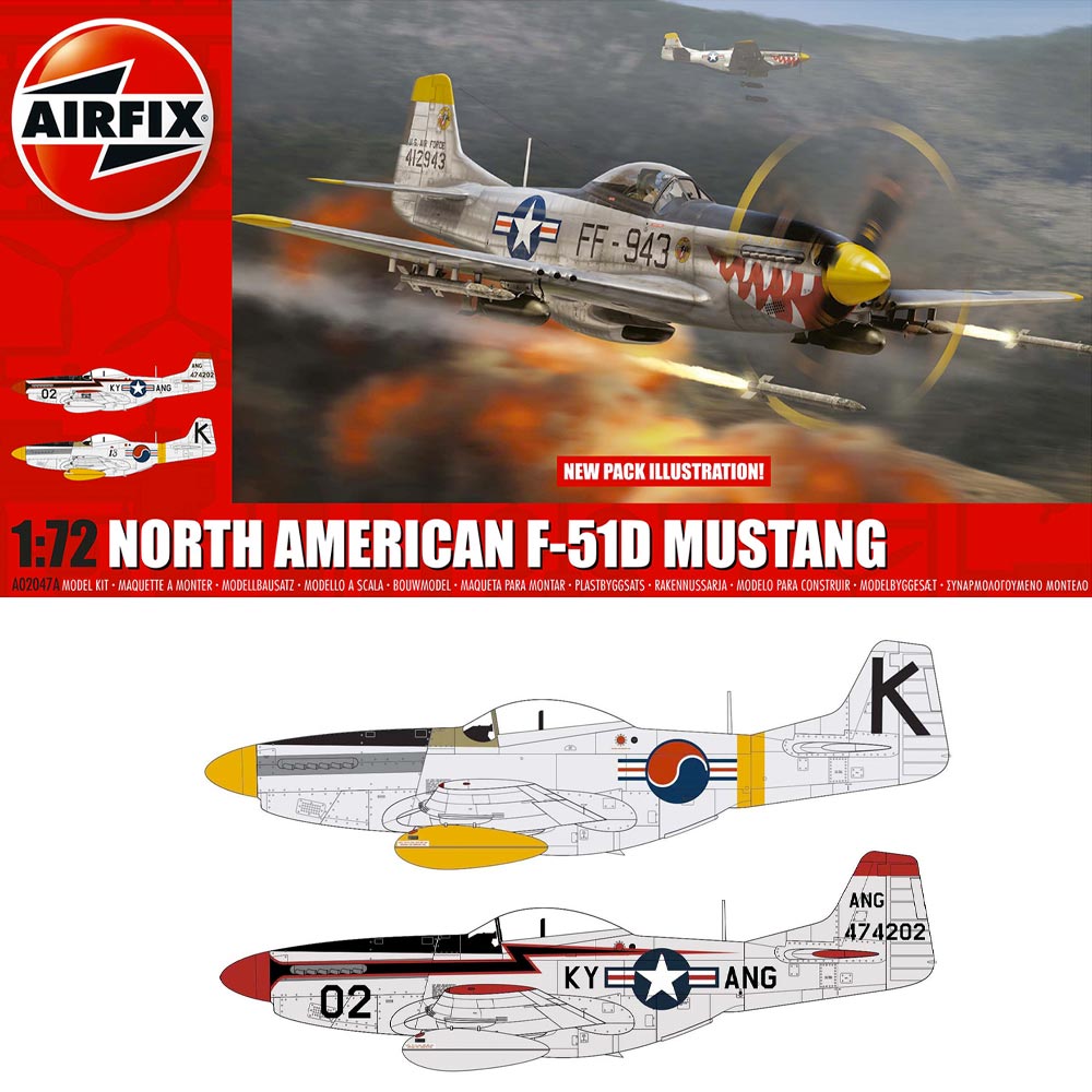Airfix A02047A North American F-51D Mustang 1:72 Plane Model Kit
