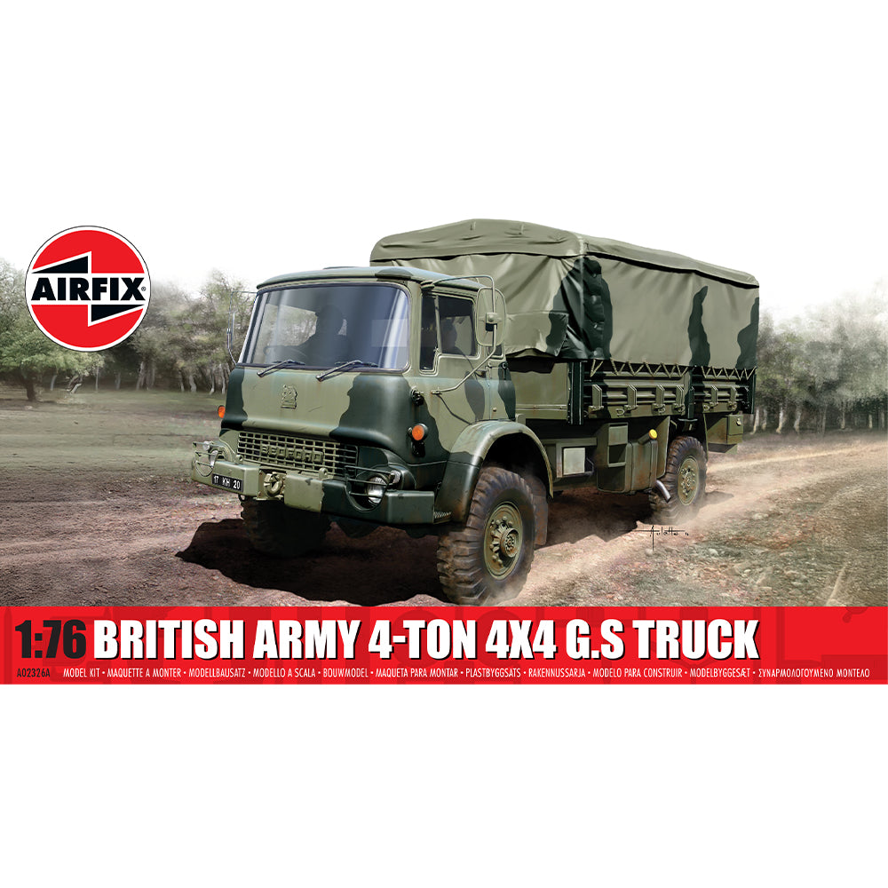 Airfix A02326A British Army 4-ton 4 x 4 G.S Truck 1:76 Model Kit