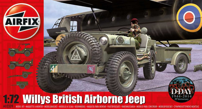 AIRFIX A02339 Willys British Airborne Jeep 1:72 Military Model Kit