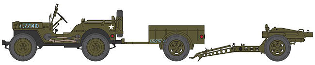 AIRFIX A02339 Willys British Airborne Jeep 1:72 Military Model Kit