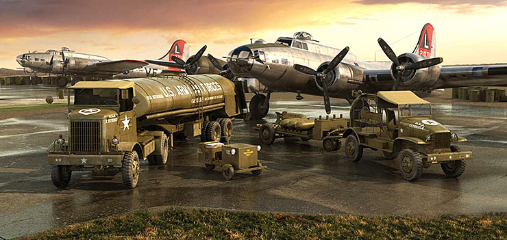 AIRFIX A06304 WWII USAAF 8th Air Force Bomber Resupply Set 1:72 Model Kit