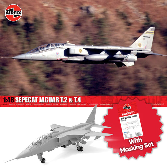 Airfix A11011 SEPECAT Jaguar T.2 & T.4 1:48 Model Kit w/Upgrade A65012 Mask Set