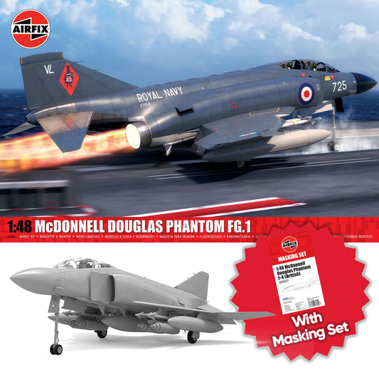 Airfix A12015 Phantom FG.1 1:48 Model Kit w/Upgrade A65017 Mask Set
