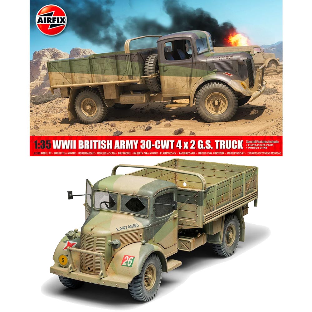 Airfix A1380 WWII British Army 30-cwt 4x2 GS Truck 1:35 Model Kit
