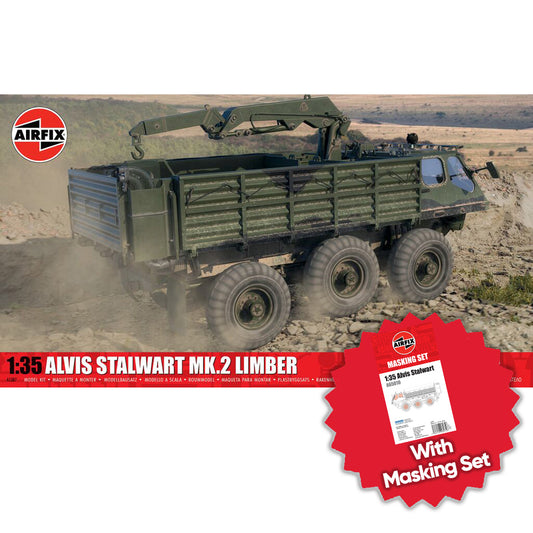Airfix A1387 Alvis Stalwart Mk.2 Limber 1:35 Model Kit w/Upgrade A65010 Mask Set