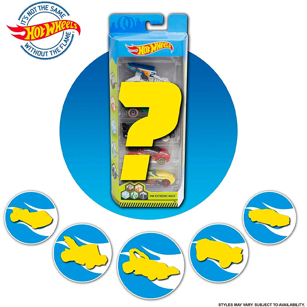 Hot Wheels 5-Car Pack 1:64 Diecast Toy Car Set (Assortment) 1806
