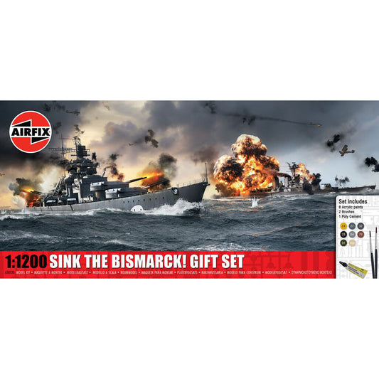Airfix A50120 Sink The Bismarck! Gift Set 1:1200 Model Kit