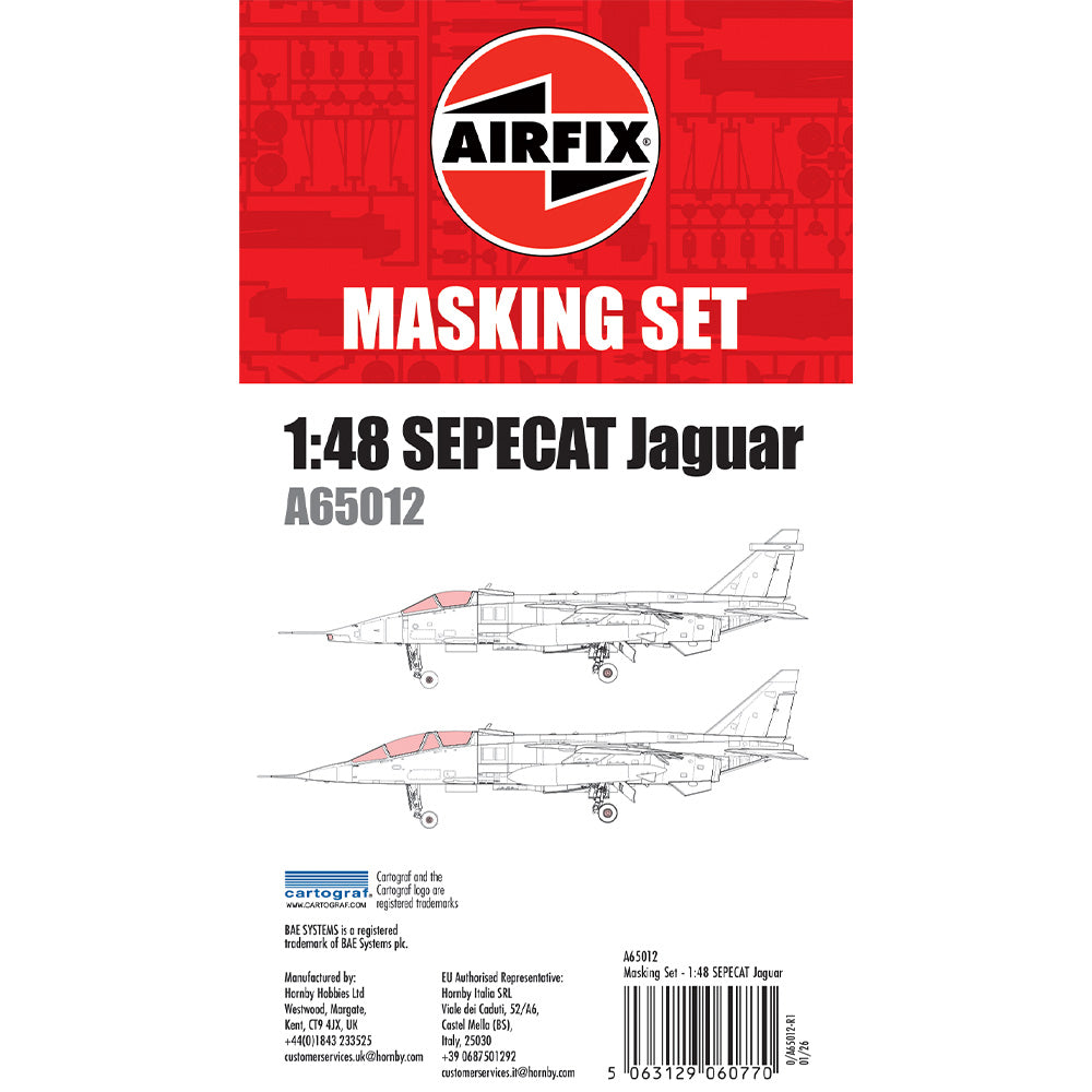 Airfix A65012 SEPECAT Jaguar Masking Set for A11011 1:48 Model Kit