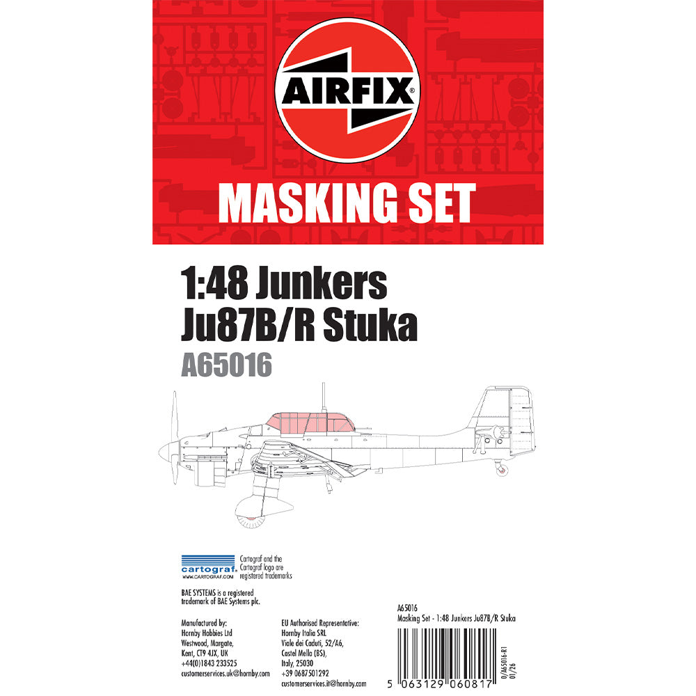 Airfix A65016 Junkers Ju87 Stuka Masking Set for A07115A 1:48 Model Kit