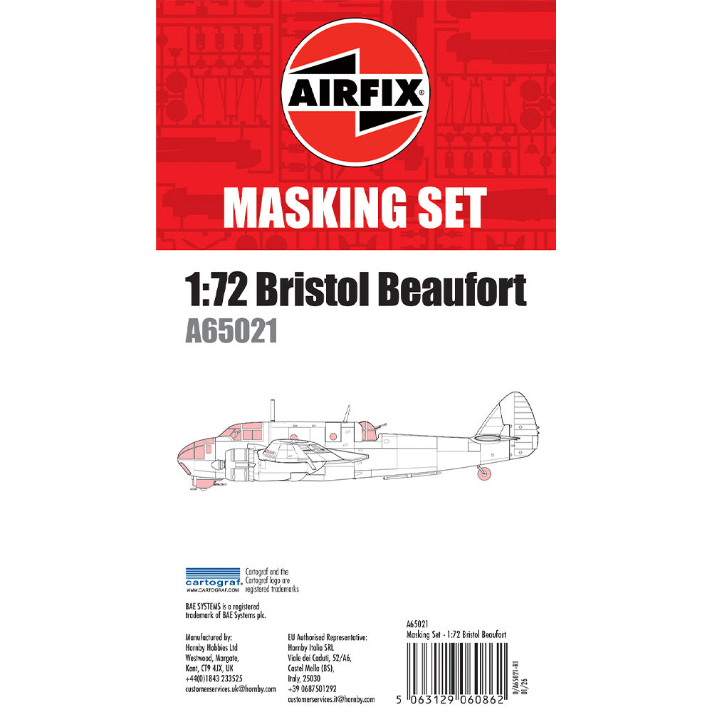 Airfix A65021 Bristol Beaufort Masking Set for A04021A 1:72 Model Kit