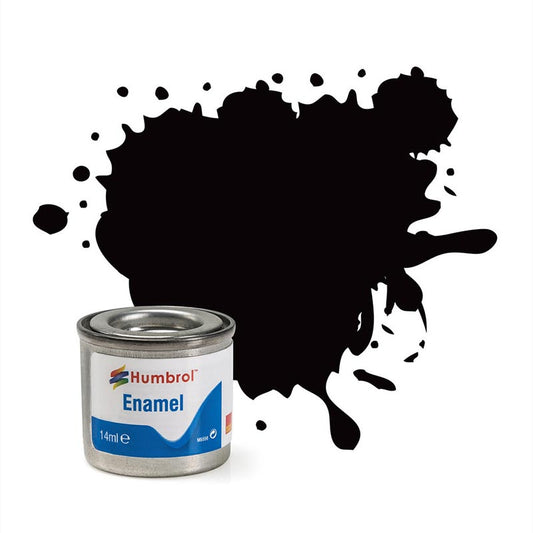 HUMBROL 85 Coal Black Satin Enamel 14ml Model Kit Paint