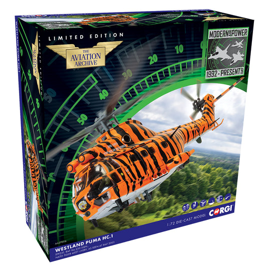 Corgi AA27006 Westland Puma HC-1 - NATO Tiger Meet Livery RIAT 2005 1:72 Model