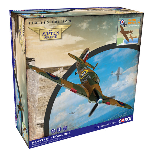 Corgi AA27609 Hawker Hurricane Mk.I P/O 'Billy' Fiske Battle of Britain 85 1:72