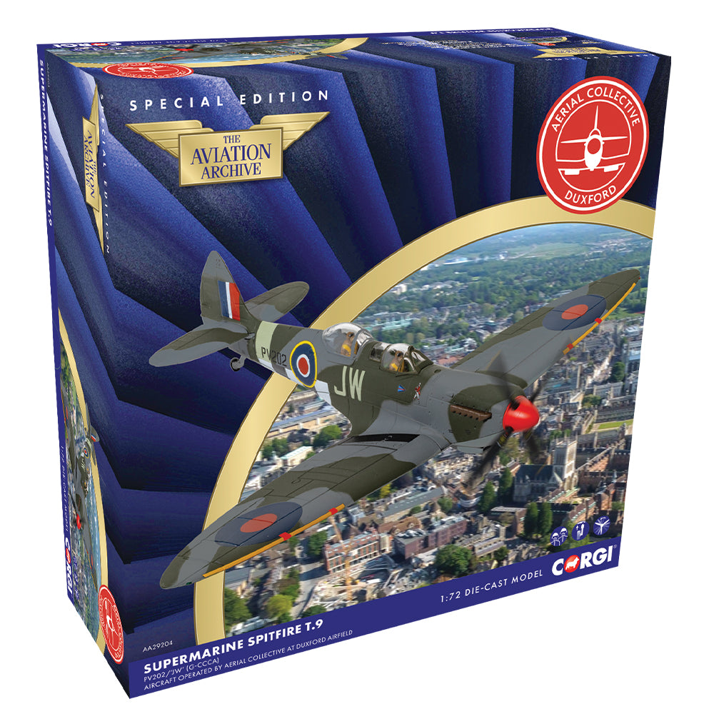 Corgi AA29204 Spitfire T9 PV202/’JW’ (G-CCCA) MK.IX ML365/JW 1:72 Diecast Model