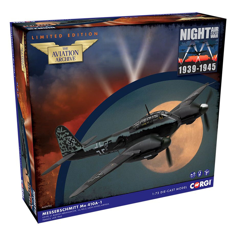 Corgi AA29702 Messerschmitt Me 410A-1 Black F, 14./KG2, Late 1943 1:72 Diecast