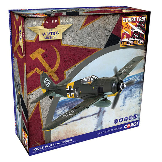 Corgi AA34318 Focke Wulf Fw 190A-8 'Black 1' Otto Kittel 1:72 Diecast Model