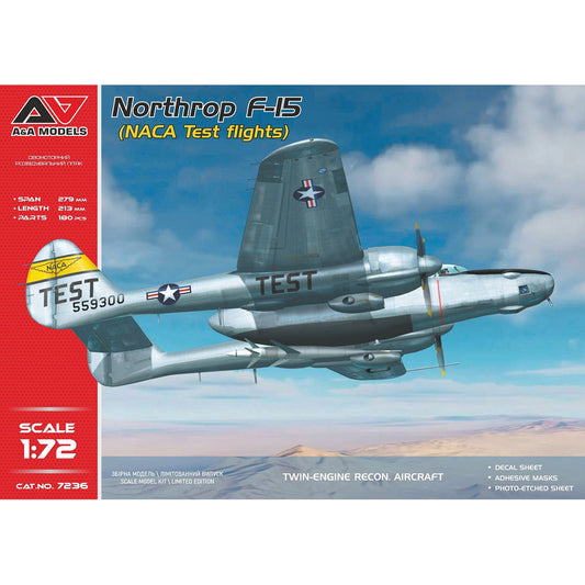 A&A Models 7236 Northrop F-15 (NACA Test Flights) 1:72 Model Kit