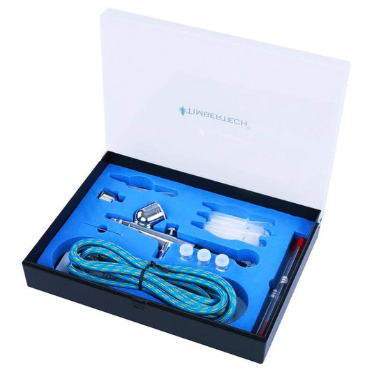 Timbertech ABPST01 Dual-Action Airbrush Set w/7ml Fluid Cap Model Air Paint Tool