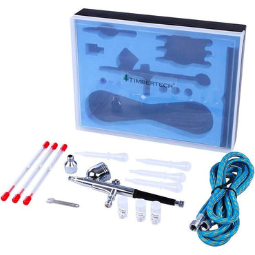 Timbertech ABPST01 Dual-Action Airbrush Set w/7ml Fluid Cap Model Air Paint Tool