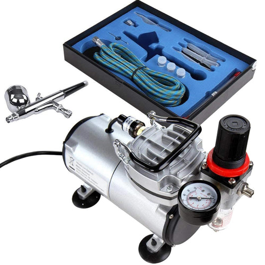 Timbertech ABPST05 Airbrush Kit w/Air Compressor Ideal for Model Airbrushing