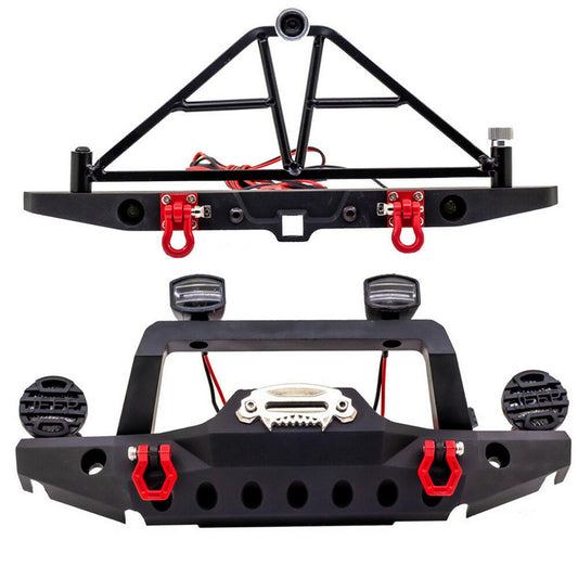 Absima Front/Rear Metal Bumper w/LED Lights 1:10 Scale Crawler Accessory 2320122