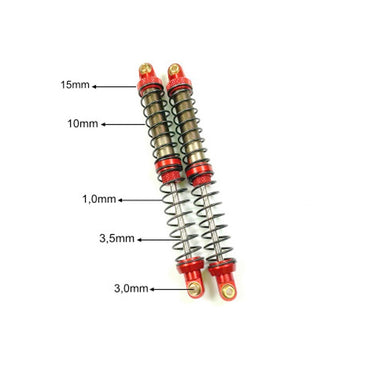 Absima Aluminium Slim-Line Shock Absorber 80mm 1:10 2330023 RC Car Spare Part