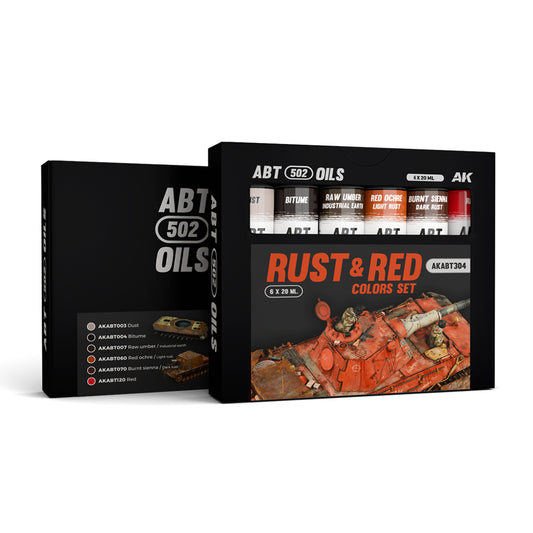 Abteilung 502 Rust & Red Colours Oil Paint Set ABT304