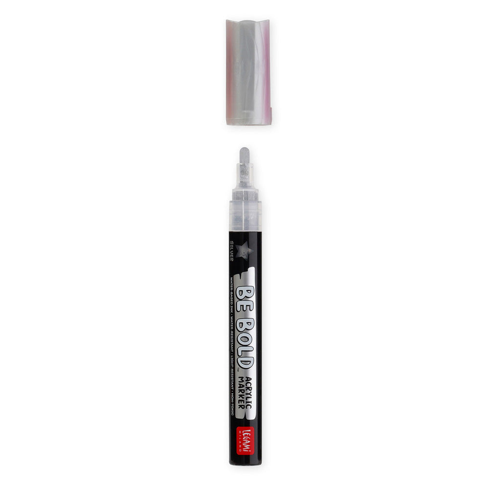 Legami Be Bold Acrylic Marker Pen - Silver